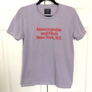 Lavender Purple Abercrombie and Fitch New York, NY Tee Shirt Size XS
